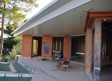 La sous face de la maison quasi finie